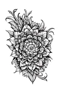 Mantle with patterns tattoo design idea