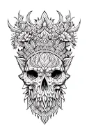 Mantle with patterns tattoo design idea