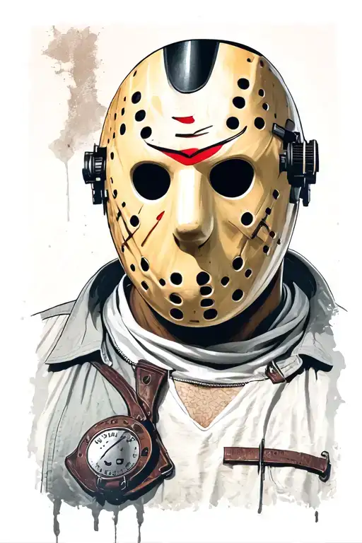 jason voorhees mask tattoo design idea
