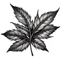 Roman Leaf tattoo design idea