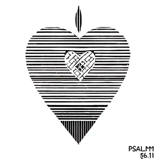 psalm 56:11 tattoo design idea