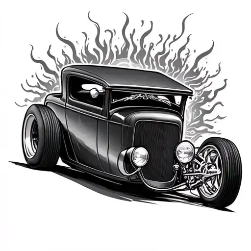 hot rod tattoo design idea