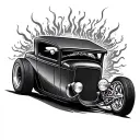 hot rod tattoo design idea