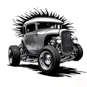 hot rod tattoo design idea