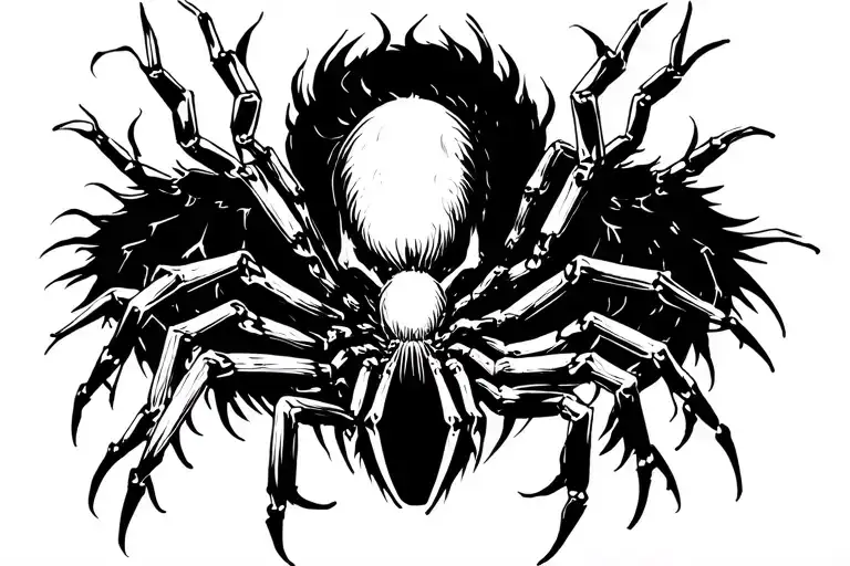 phantom troupe spider chain wrapped tattoo design idea