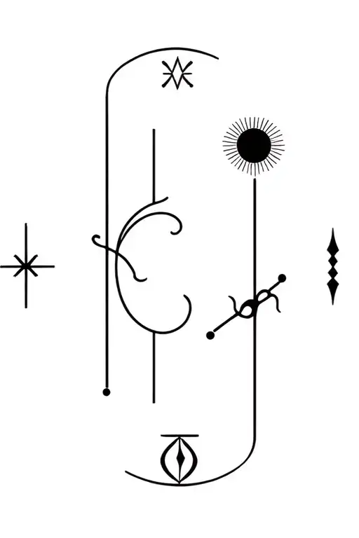 the zodiac signs: Gemini, Libra and sagittarius mixed  tattoo design idea