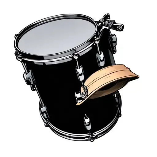 snare drum tattoo design idea