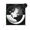 pulsar map tattoo design idea