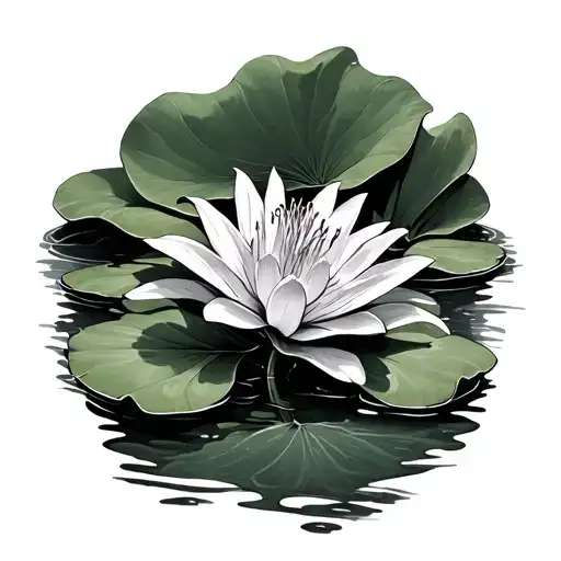 spider lily pad tattoo design idea