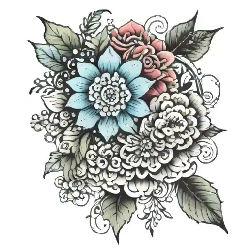 Mandala, Blumen, marry Poppins tattoo design idea
