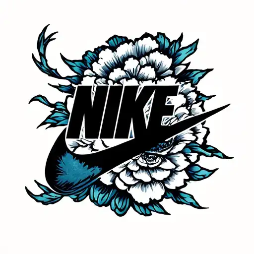 nike logo combined tattoo design combining elements tattoo design idea