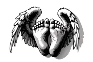 Baby Feet With Angel Wings tattoo design idea