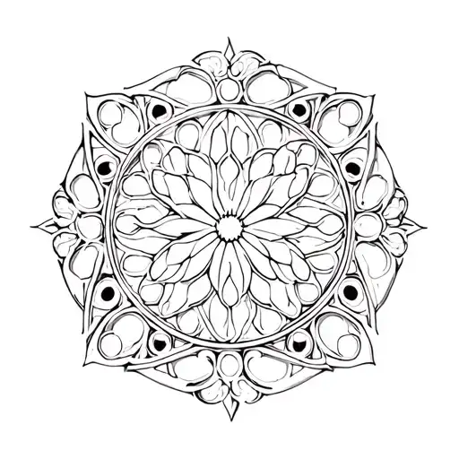 notre dame rose window tattoo design idea
