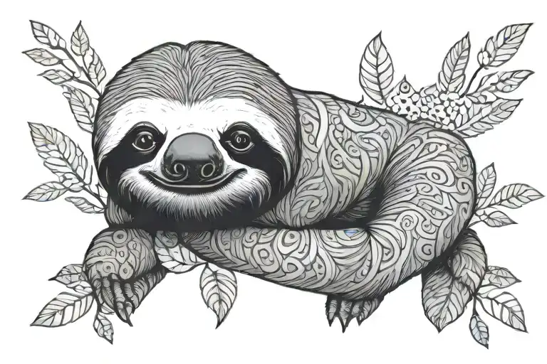 sin of sloth tattoo design idea