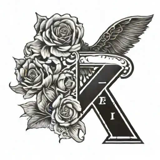 one life one chance p letter tattoo design idea