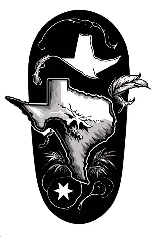 Texas themed tattoo tattoo design idea