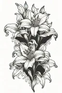 lillies tattoo design idea