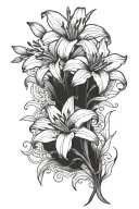 lillies tattoo design idea
