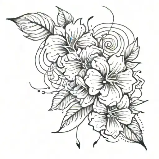 flash tattoo easy line work pulling tattoo design idea