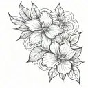 flash tattoo easy line work pulling tattoo design idea