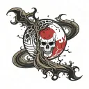 moon-with-liquid-blood-flows-down-half cyber sigilism many many many many curves lines, detailed horror, blood tattoo design idea