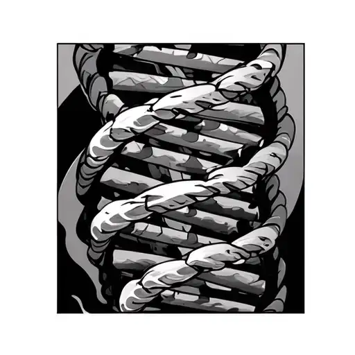 dna strand tattoo design idea