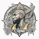 lebron kobe bryant logo tattoo design idea