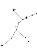 constellation with 5 stars of Cassiopeia tattoo design idea