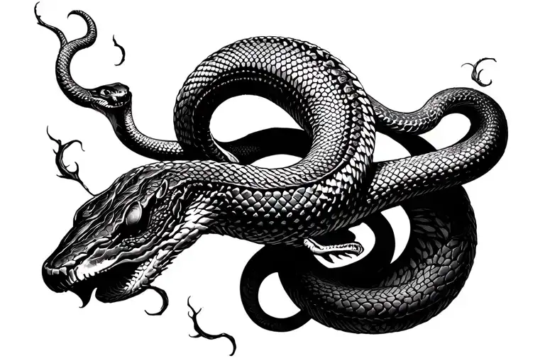 xxxtentacion tree with snake tattoo design idea