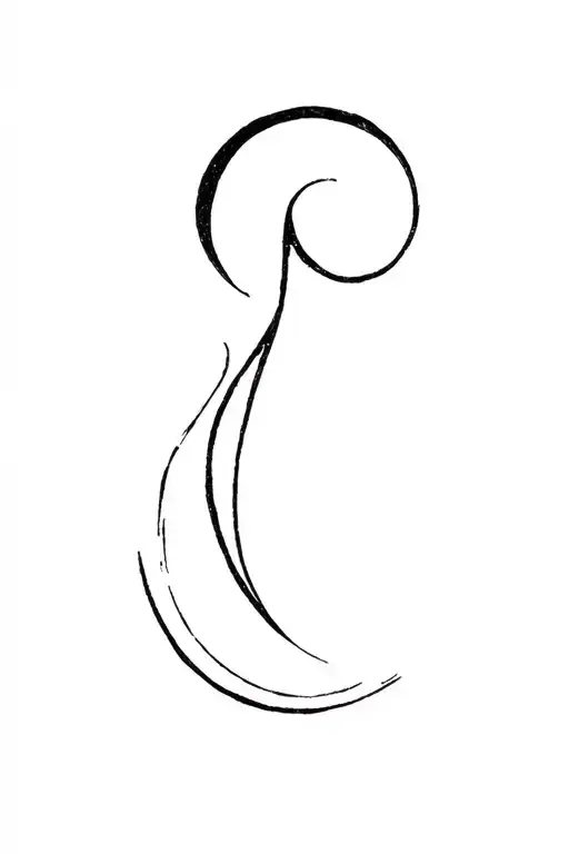 semicolon, ocean wave, phoenix tattoo design idea