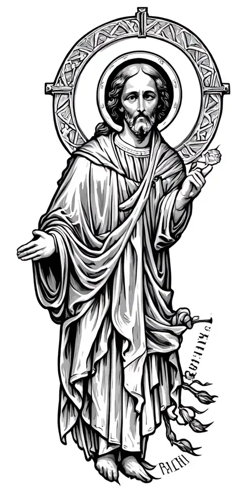 st benedict medal tattoo design idea