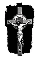 "While we were still sinners" "While we were still sinners" jesus cross tattoo design idea