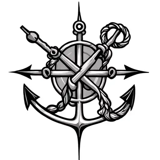 Anchor and Brittany tattoo design idea