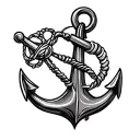 Anchor and Brittany tattoo design idea
