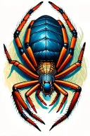 spider crawling tattoo design idea