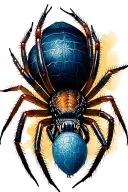 spider crawling tattoo design idea