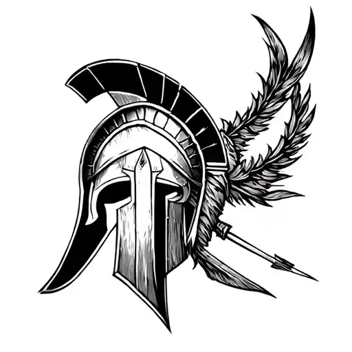 Spartan warrior tattoo design idea