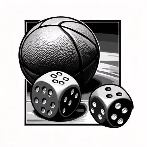 basket ball dice baton rouge la tattoo design idea