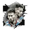 messi and neymar tattoo design idea
