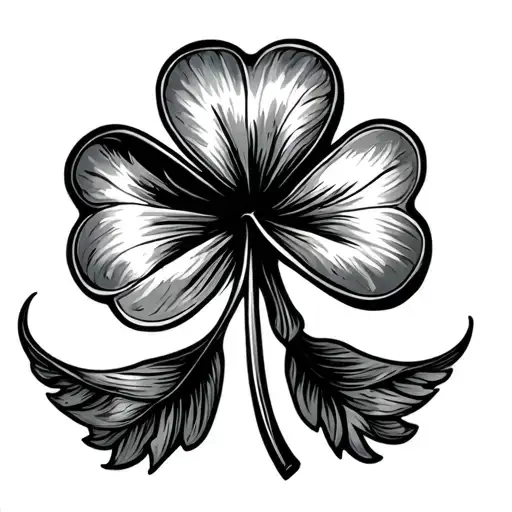 Five Leaf Clover tattoo design idea