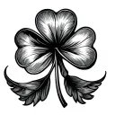 Five Leaf Clover tattoo design idea