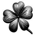 Five Leaf Clover tattoo design idea