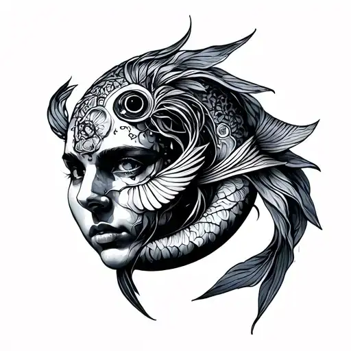 Aquarius, Pisces, Sagittu tattoo design idea