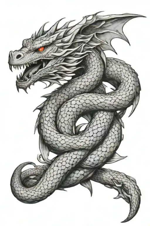 jormungandr full sleeve tattoo featuring tattoo design idea