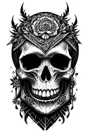 nomad skull tattoo design idea