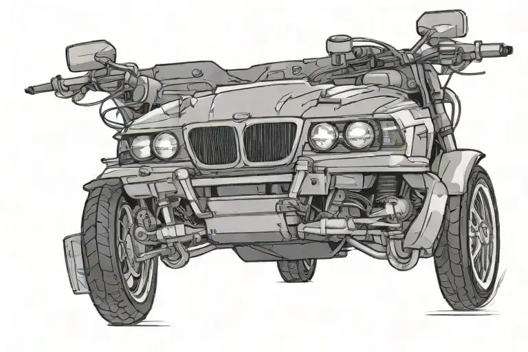car bmw e36 tattoo design idea