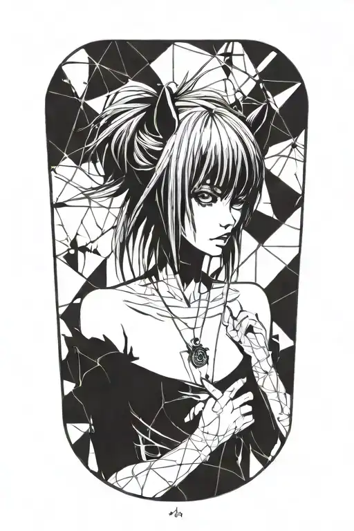 misa death note face tattoo design idea