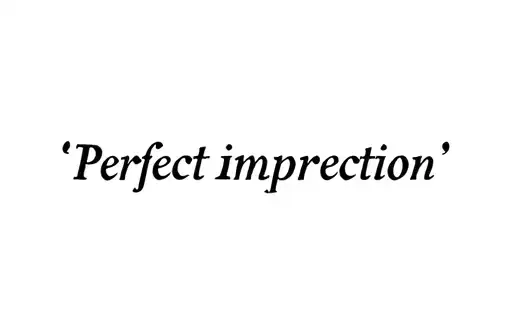 "Perfect imperfection " tattoo design idea