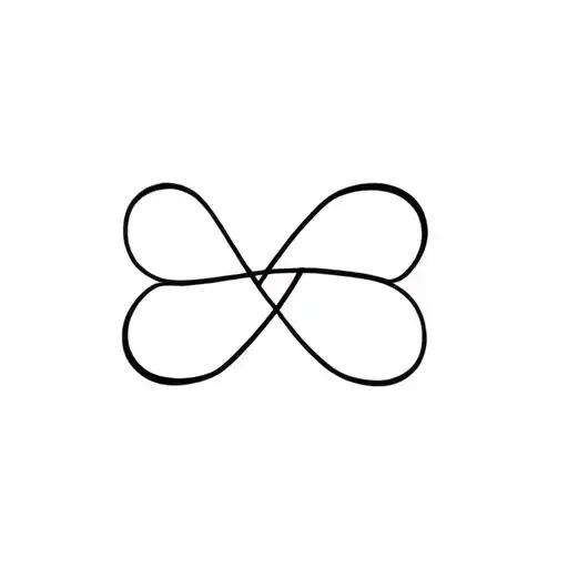k initial into infinity symbol intertwined tattoo design idea