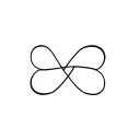 k initial into infinity symbol intertwined tattoo design idea